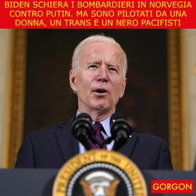 Ecco la satira del giorno. Biden schiera i bombardieri 1