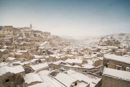 Lo spettacolo dei Sassi di Matera sotto la neve 13