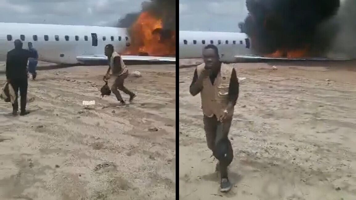 Aereo con a bordo un ministro finisce fuori pista e prende fuoco: il terrore dei passeggeri