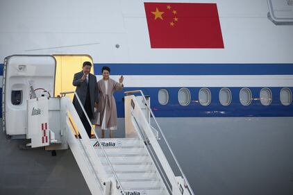 L'arrivo a Fiumicino di Xi Jinping 11