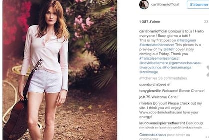 Carla Bruni nuda su Instagram 3
