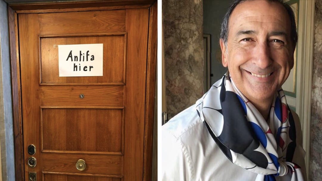 Il cartello di Sala sulla sua porta di casa: "Qui vive un antifascista"