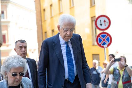 Monti ai funerali di Flavia Prodi