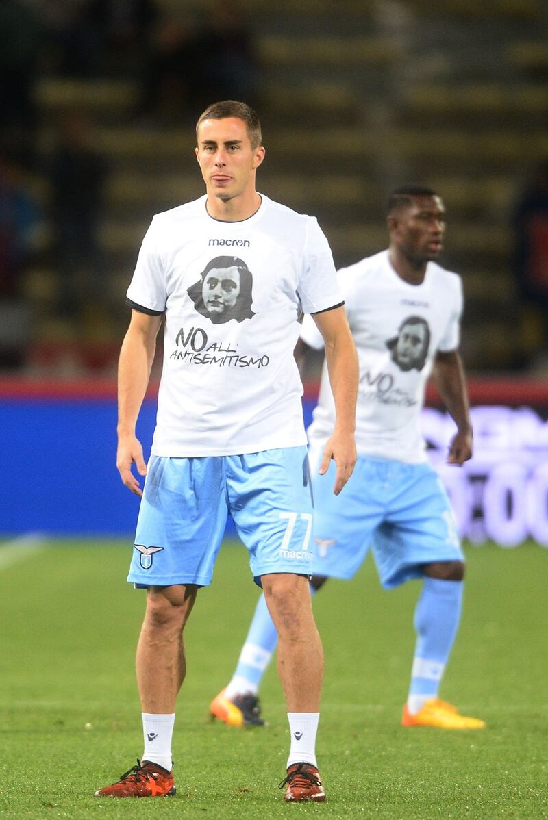 Lazio a Bologna con la maglia di Anna Frank 5