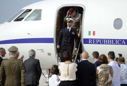 Salvatore Girone atterra a Roma 13