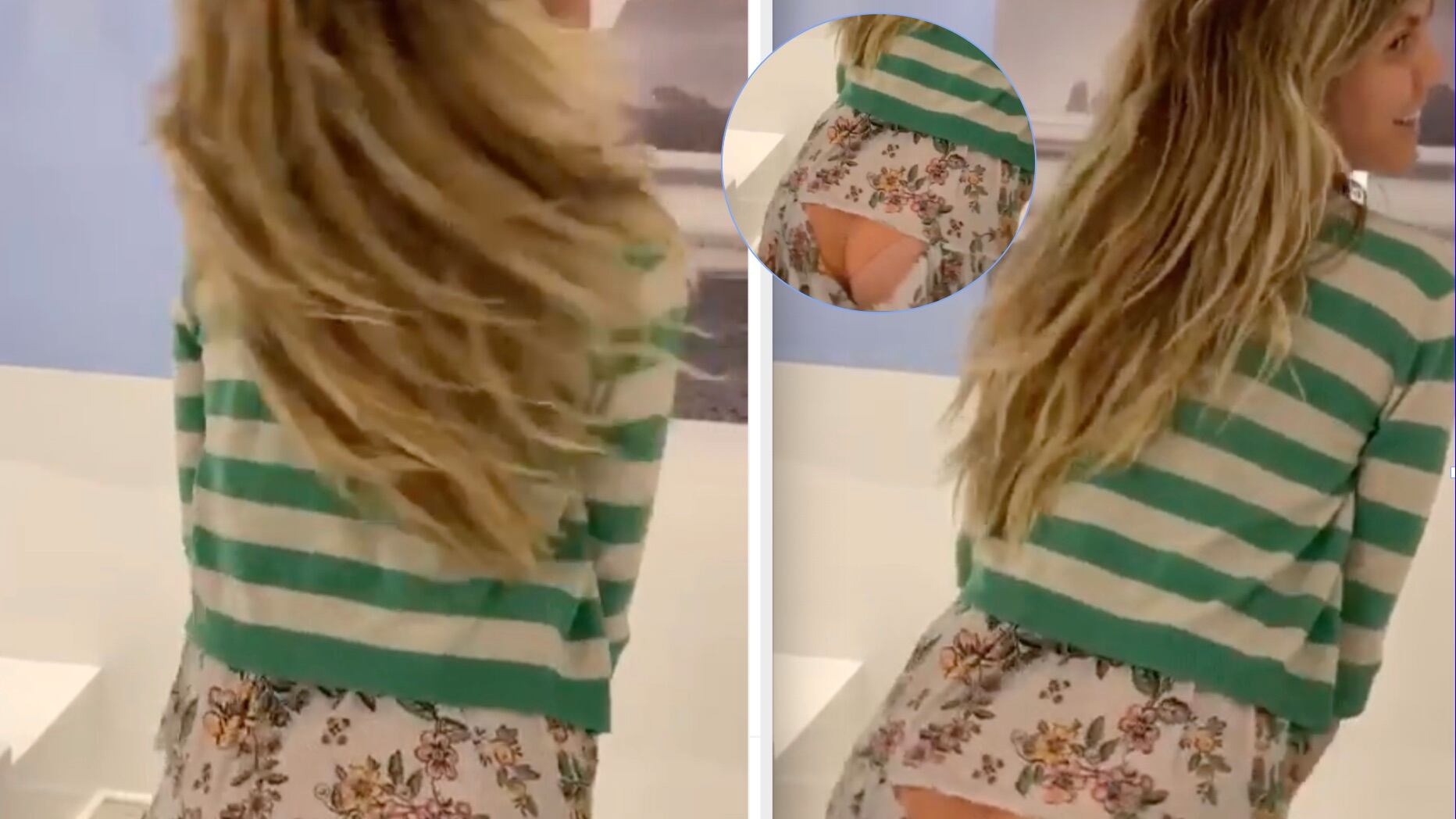 Heidi Klum con la gonna strappata mostra il lato b