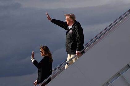 Melania Trump e il Presidente degli Stati Uniti nelle zone colpite dal tornado 3