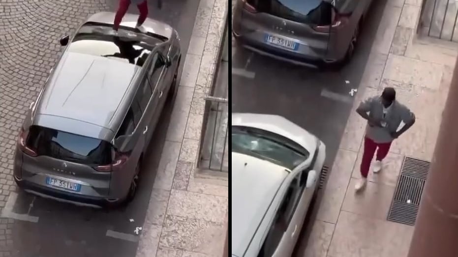 Sfonda il parabrezza di numerose auto in pieno centro: la follia del nigeriano a Trento