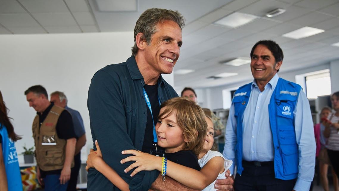 "Qui per incontrare i rifugiati di guerra". Ben Stiller in visita a Leopoli