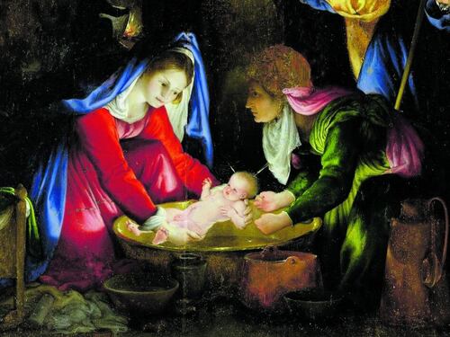 Lorenzo Lotto fa il bagnetto a Gesù