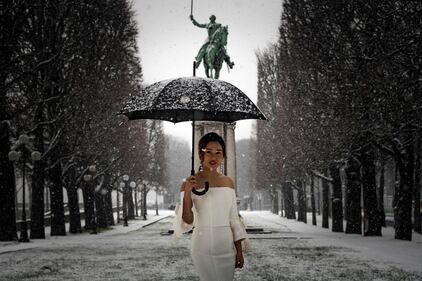 Lo spettacolo della neve a Parigi 6
