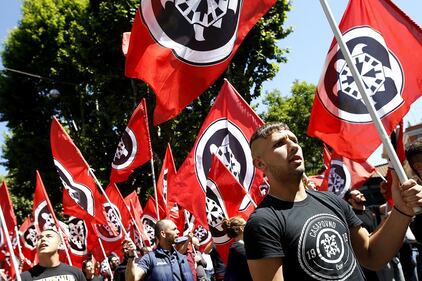 Il corteo di CasaPound a Roma 2