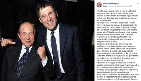 Fabrizio Frizzi, il cordoglio social dei vip 1