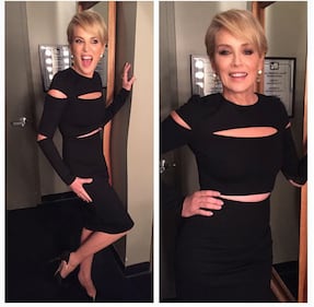 Sharon Stone, il seno sfugge dal costume 4