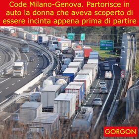 La satira del giorno: partorisce in coda sulla Milano-Genova 1