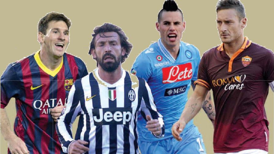 Messi, Pirlo, Hamsik e Totti quando il genio spegne la luce