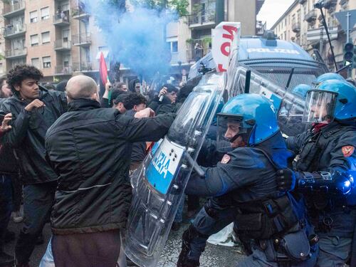 "115 agenti e 41 manifestanti feriti". Il bilancio di Piantedosi sulle manifestazioni del 2024