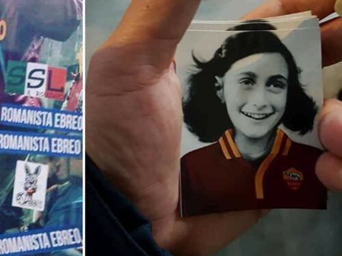 Adesivi choc con Anna Frank: è bufera sugli ultrà della Lazio