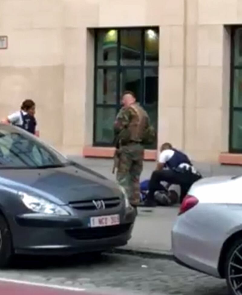 Attacco col coltello nel centro di Bruxelles 7