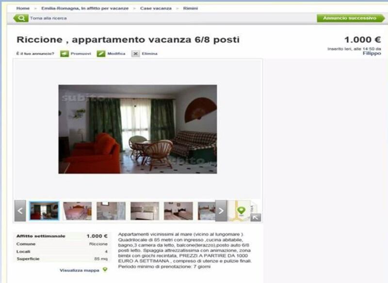 Gli annunci pubblicati online 6