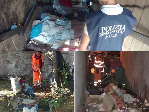 Roma, smantellate le favelas di Porta Pia