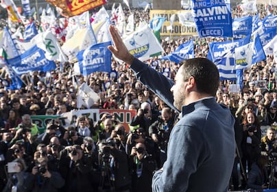 La Lega di Salvini in piazza del Popolo 1