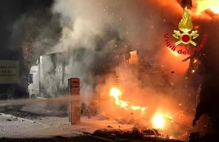 Incendio a Melegnano 1