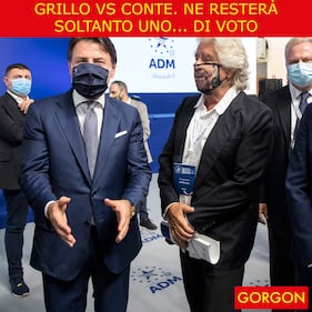 Ecco la satira del giorno. Grillo Vs Conte 1