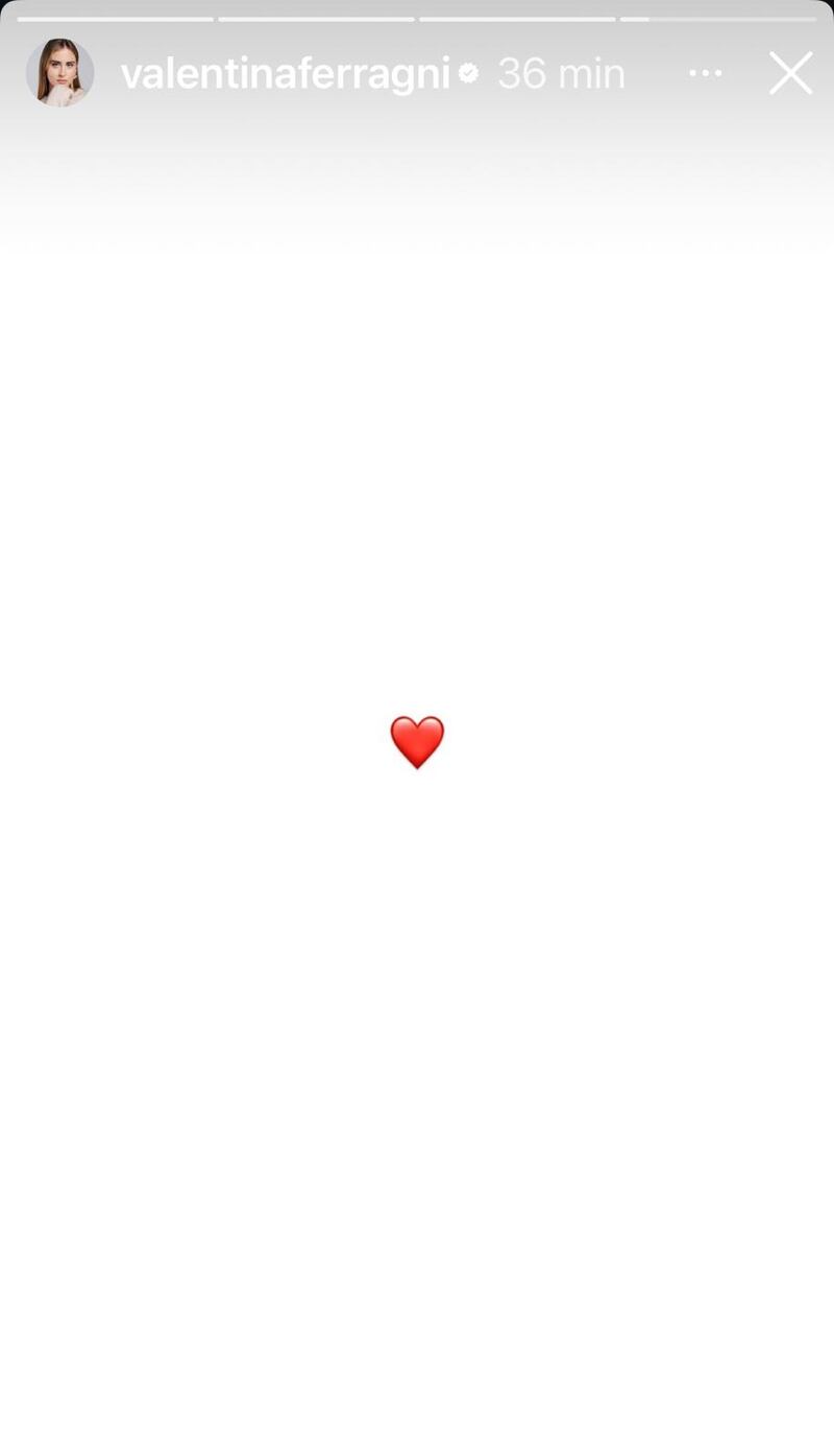 Il post di Valentina Ferragni per l'assoluzione della sorella Chiara (Foto Instagram)