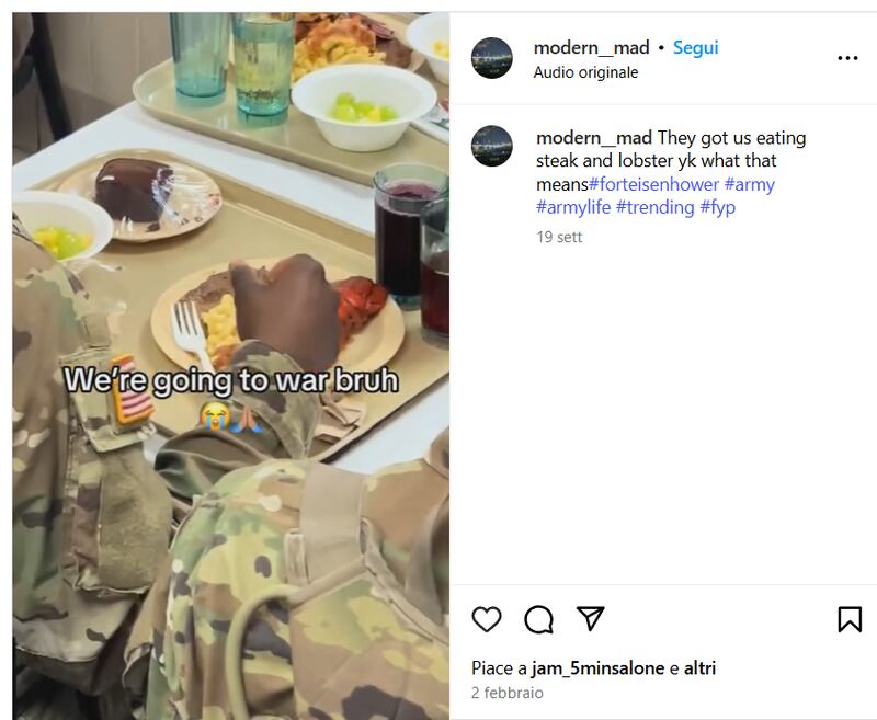 influencer esercito Usa