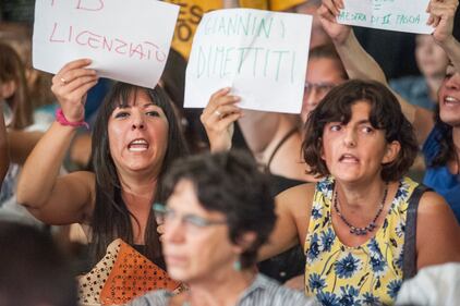 Giannini contestata alla festa del Pd 8