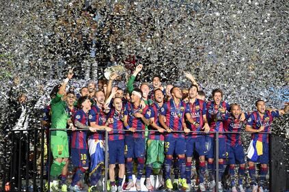 Barcellona, la festa con la Coppa 2