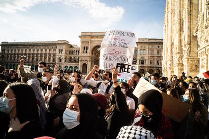 Milano, in piazza per la Palestina 10