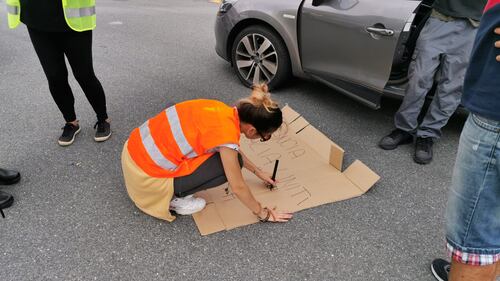 Corteo no pass italo francese alla barriera dell'A10 di Ventimiglia 6