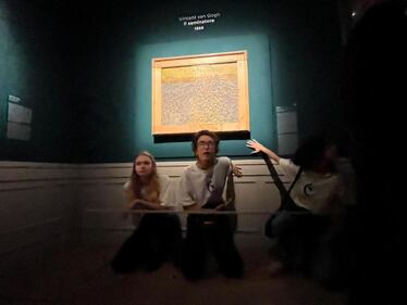 Alcuni attivisti hanno imbrattato il quadro "Il seminatore" di Van Gogh 4
