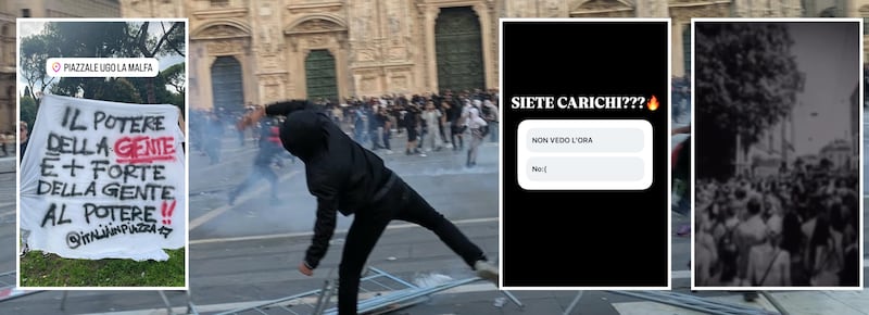 Dagli attivisti di “Italia in Piazza” al Fronte rivoluzionario italiano: la rete dietro la protesta che ha messo a ferro e fuoco Milano - Esclusivo