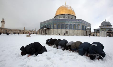 Una coltre di neve ricopre Gerusalemme 2