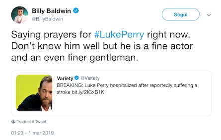 Luke Perry, il sostegno social dei vip: foto 11