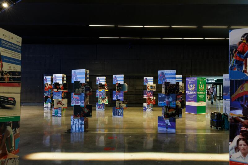 Mostra giochi olimpici a Malpensa