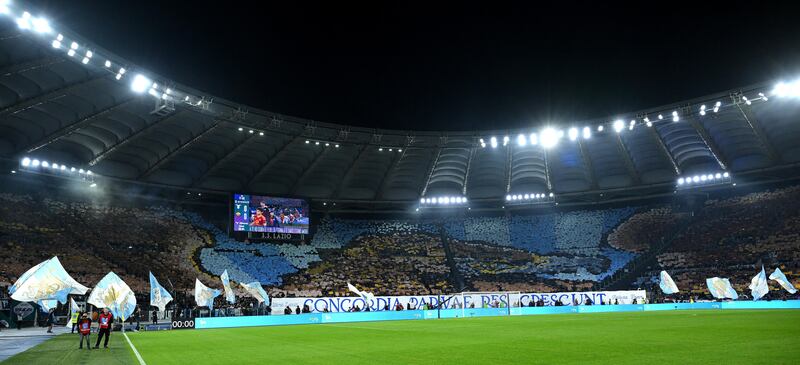 Curva Nord coreografia Lazio Roma