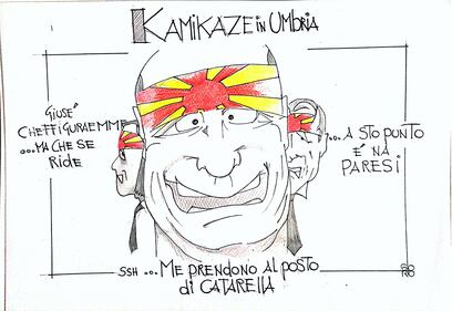 La vignetta del giorno: Kamikaze giallorossi in Umbria 1