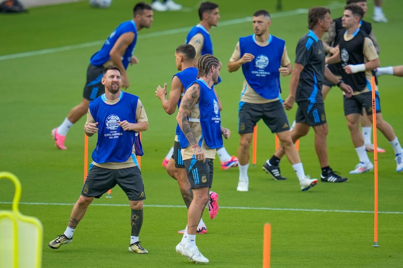 Messi Argentina allenamento