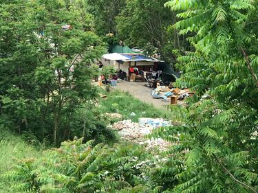 Nascosta dalla vegetazione, ecco la nuova favela rom di via Togliatti 3