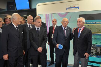 Giorgio Napolitano a Casa Azzurri