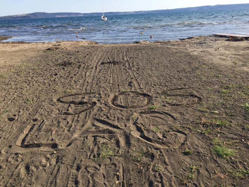 Il lago di Bracciano senza acqua 1
