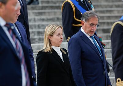 25 aprile, Mattarella e Meloni all'Altare della Patria 5