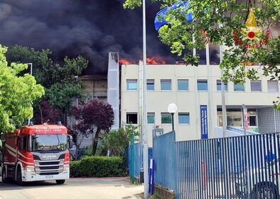 Le fiamme avvolgono l'ateneo della Tuscia 1