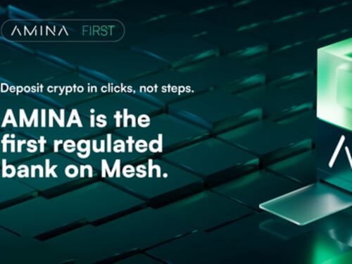 AMINA diventa la prima banca regolamentata a integrare la rete leader di pagamenti in criptovalute Mesh