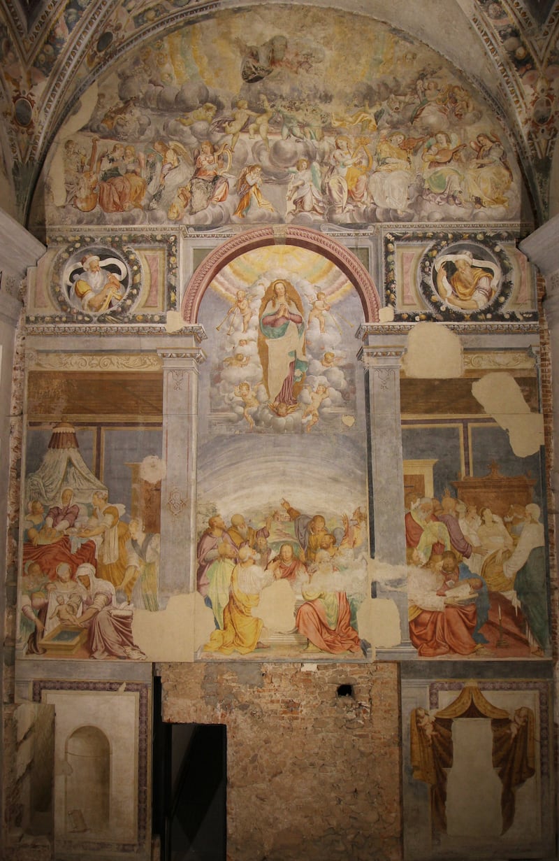 Affresco di Aurelio Luini nel Monastero di Cairate