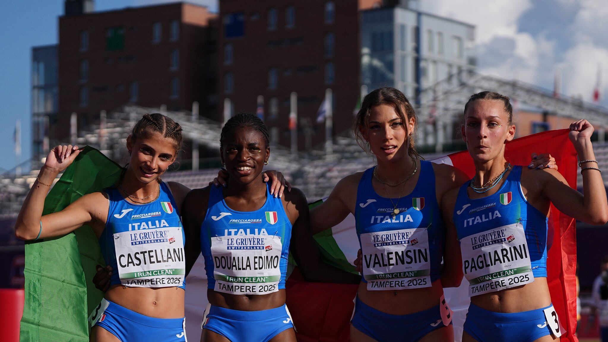 Atletica, oro per l'Italia nella staffetta 4x100. Brilla ancora Kelly Doualla